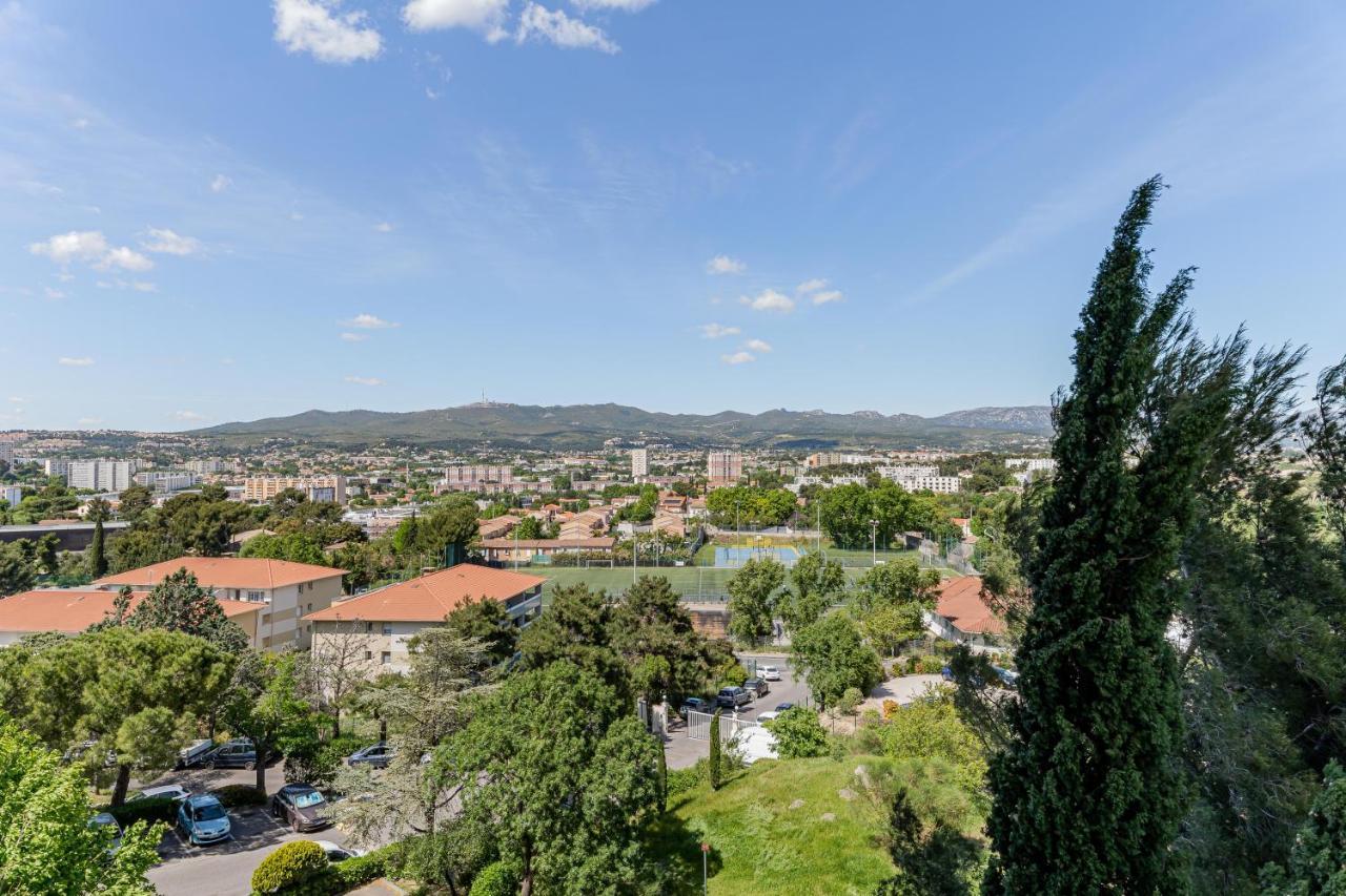 Park & Suites -Wifi-Netflix-Vue Marseille Luaran gambar